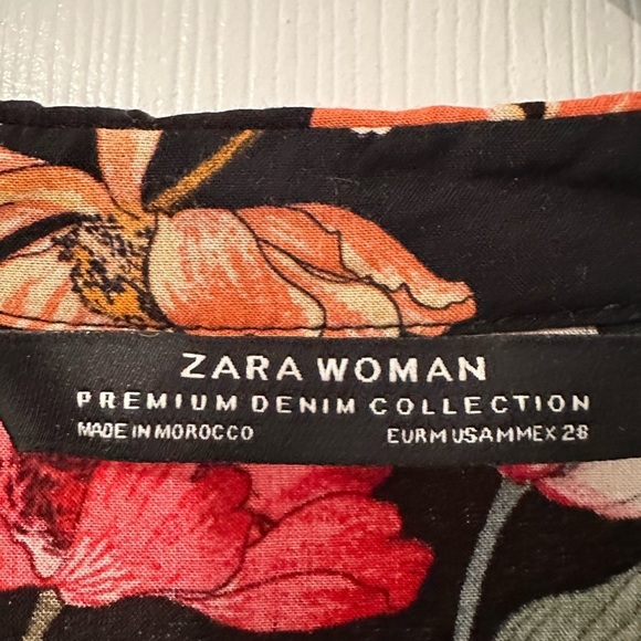 ZARA FLORAL SHIRT STYLE TUNIC DRESS - Picture 8 of 14